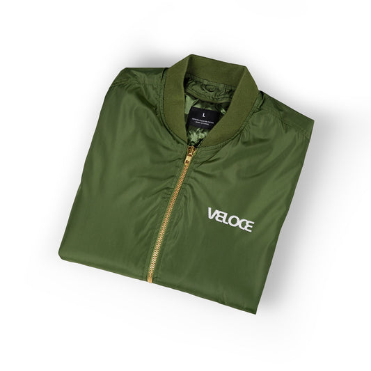 Recycled Bomber Jacket VELOCE Embroidery