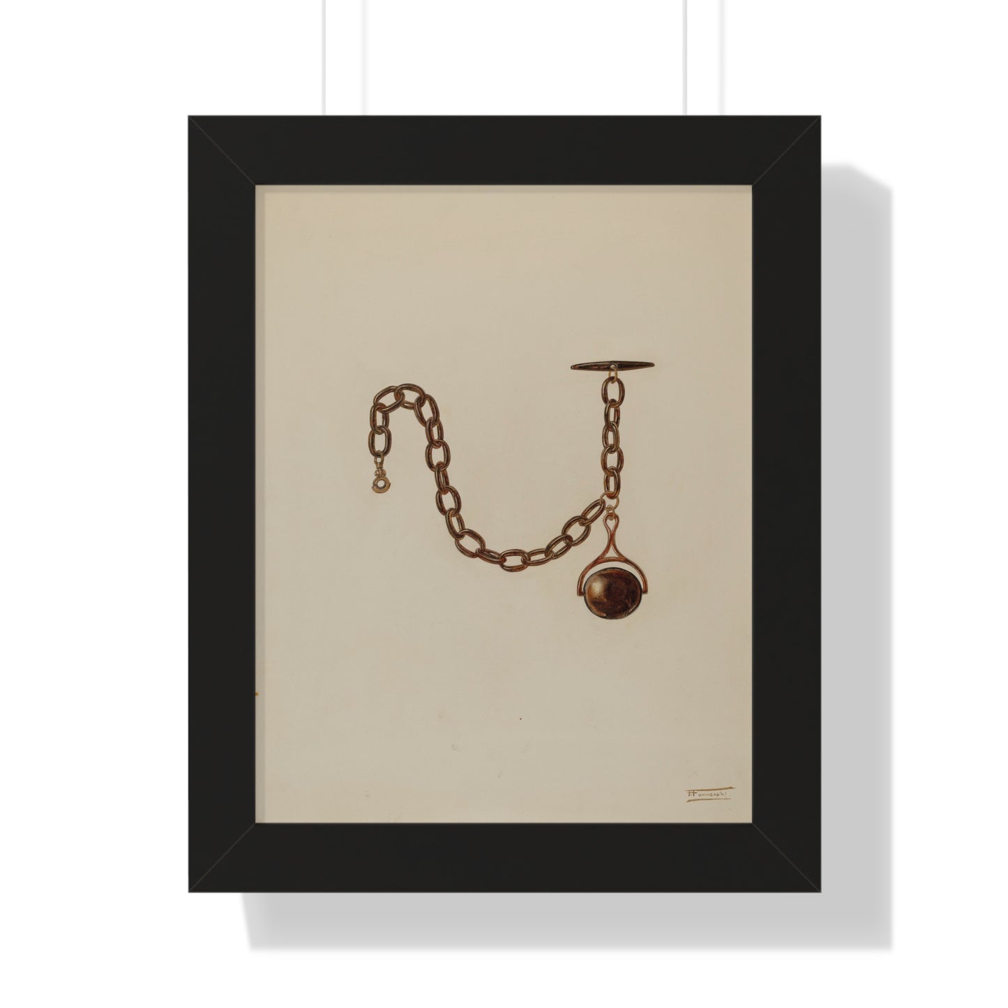 Frank Fumagalli / Watch Chain / c. 1939 - Framed Museum Quality Matte-Print