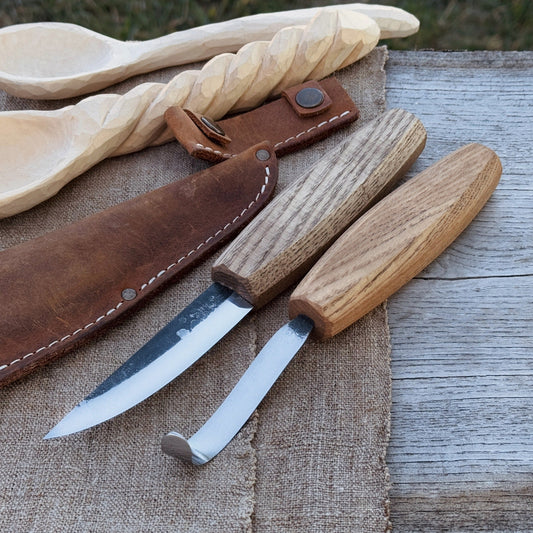 2-Piece Wooden Spoon Carving Set