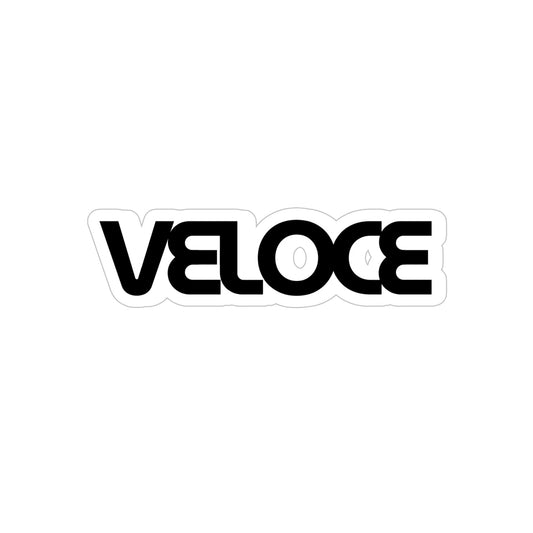 Transparent Outdoor VELOCE Sticker, Die-Cut, 1pc