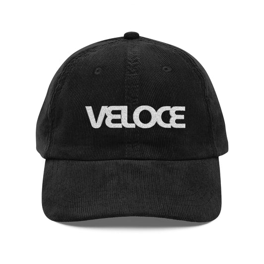 VELOCE Cap - Vintage Embroidered Corduroy