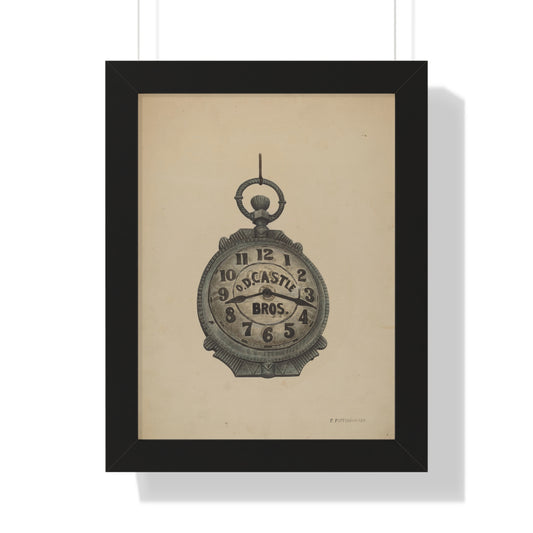Paul Poffinbarger / Jewelers Sign Watch / c. 1940 - Framed Museum Quality Matte-Print
