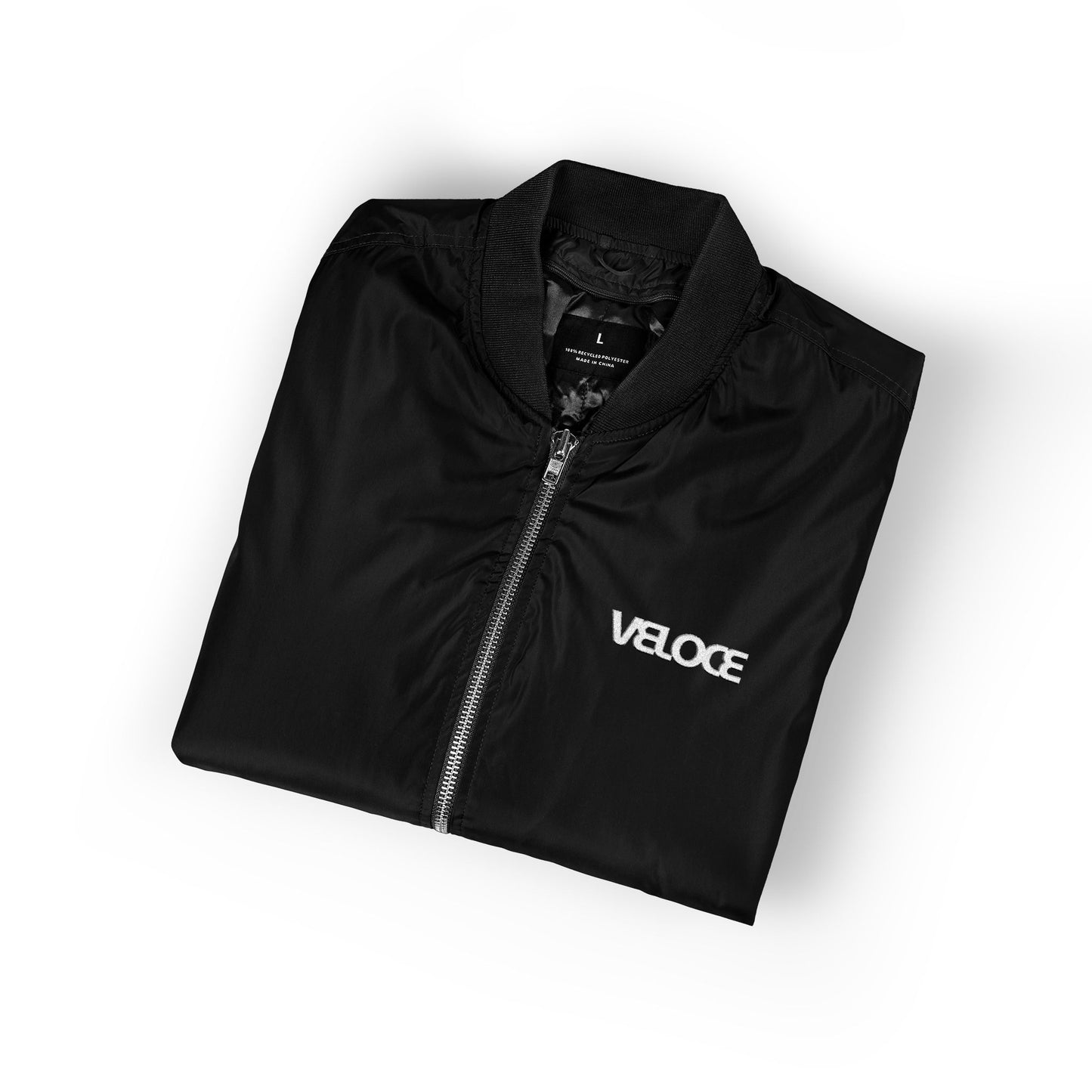 Recycled Bomber Jacket VELOCE Embroidery