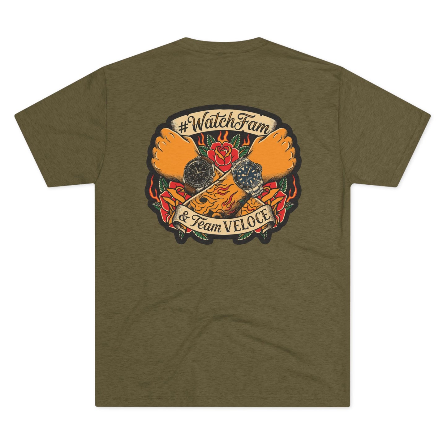 Team VELOCE #WatchFam T-Shirt -  Tri-Blend Crew Tee Shirt -
