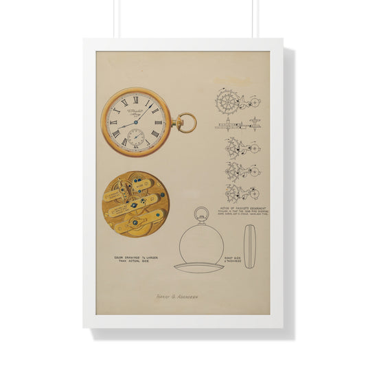 Harry G. Aberdeen / Watch and Case / c. 1937 - Framed Museum Quality Matte-Print