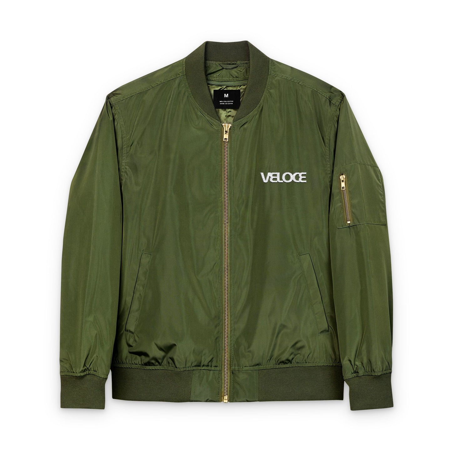 Recycled Bomber Jacket VELOCE Embroidery