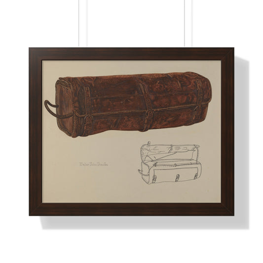 Walter Praefke / Leather Mail Bag / 1938 - Framed Museum Quality Print