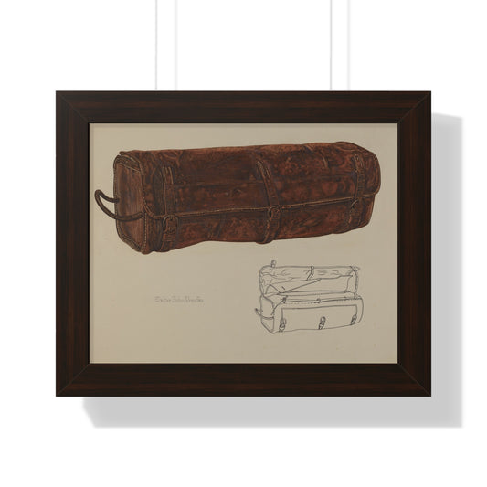 Walter Praefke / Leather Mail Bag / 1938 - Framed Museum Quality Print