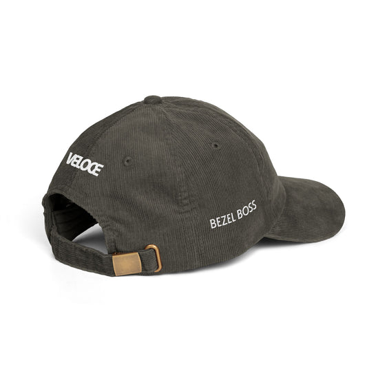 Vintage Corduroy Cap - VELOCE Bezel Boss - Embroidery