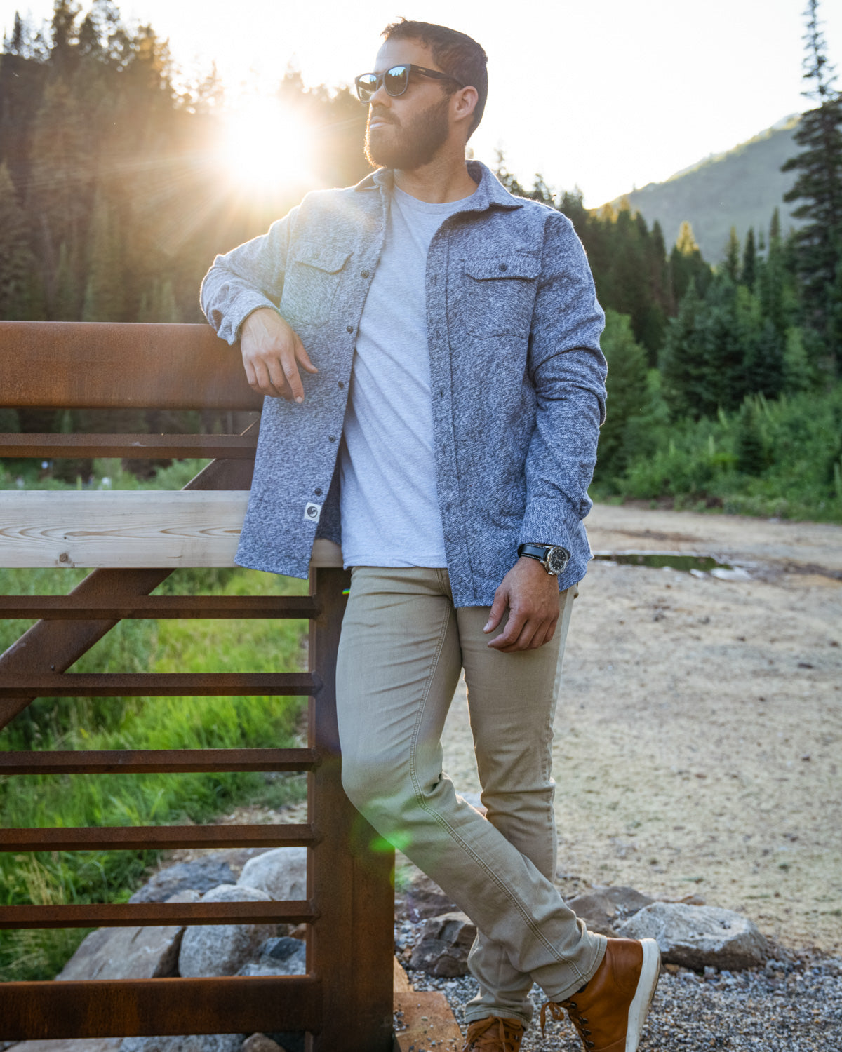 Grand Flannel Steel Grey Heavyweight Outdoor Cotton Shirt