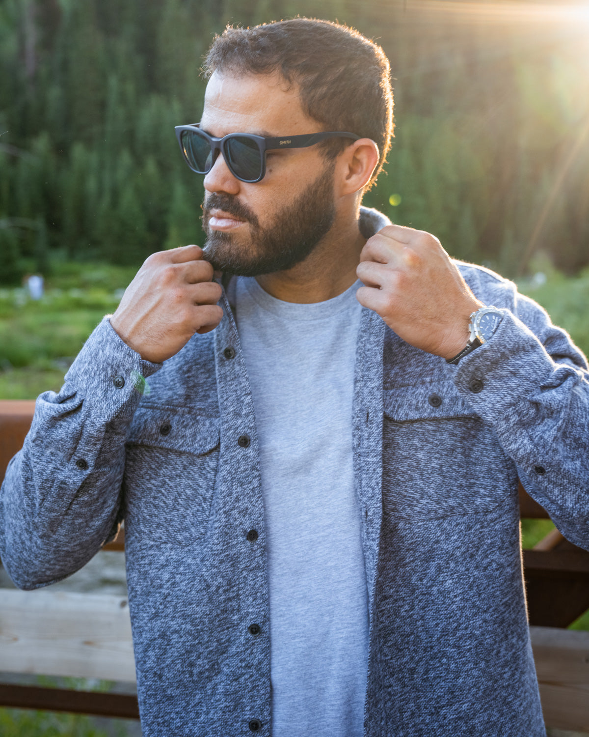 Grand Flannel Steel Grey Heavyweight Outdoor Cotton Shirt