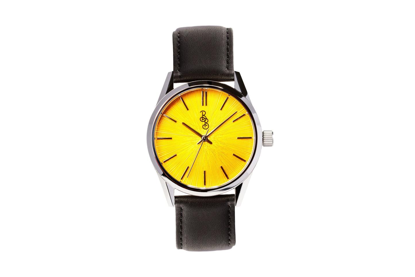 Yellow Sunburst Watch By The Beyond Boring Watch Co
