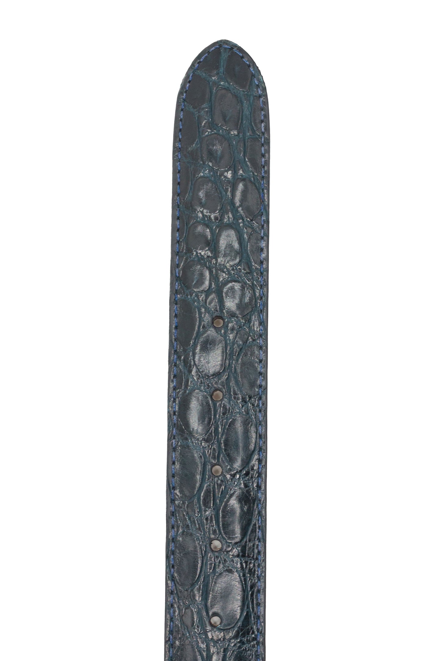 Premium Crocodile Navy Belt 35mm Suede Italian Calfskin