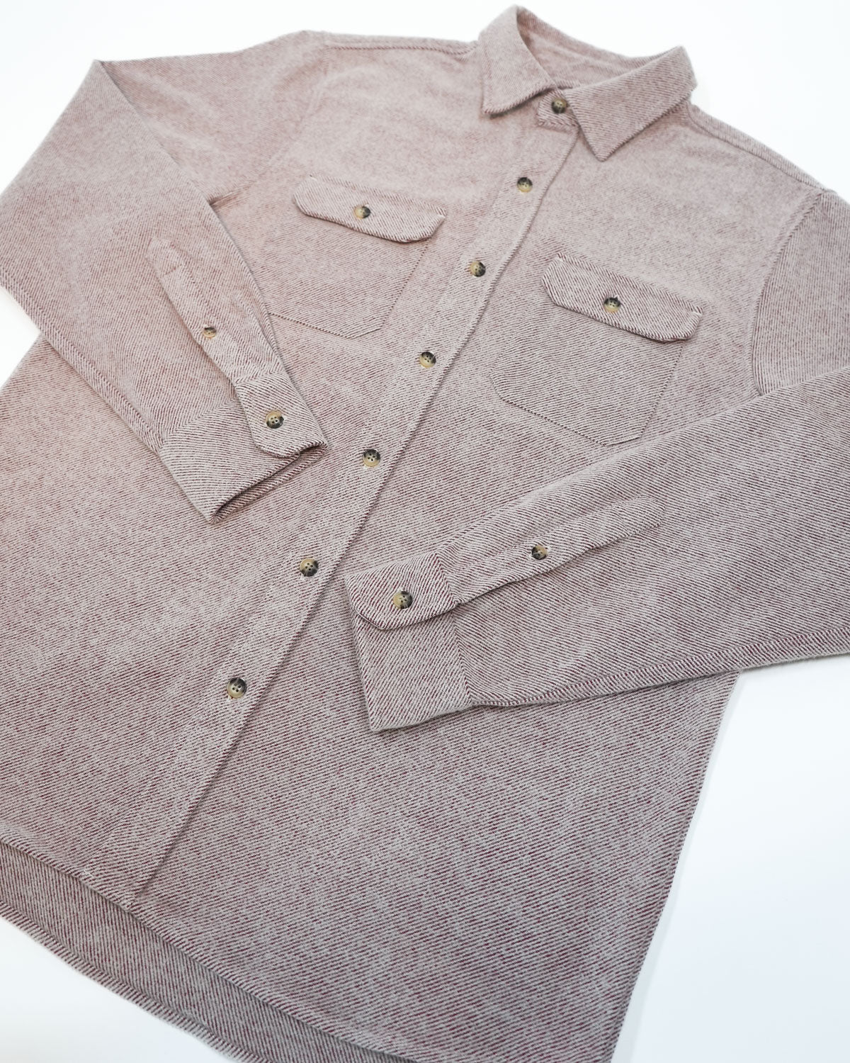 Grand Flannel Maroon Heavyweight Cotton Shirt Outdoors