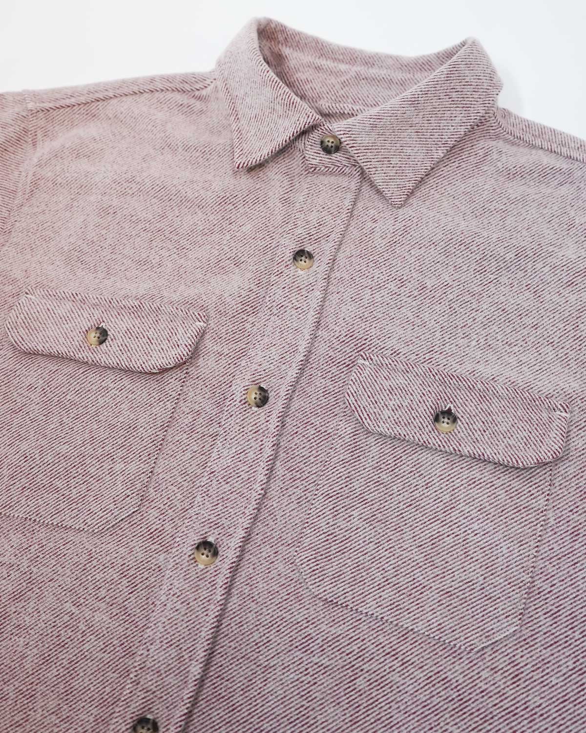 Grand Flannel Maroon Heavyweight Cotton Shirt Outdoors
