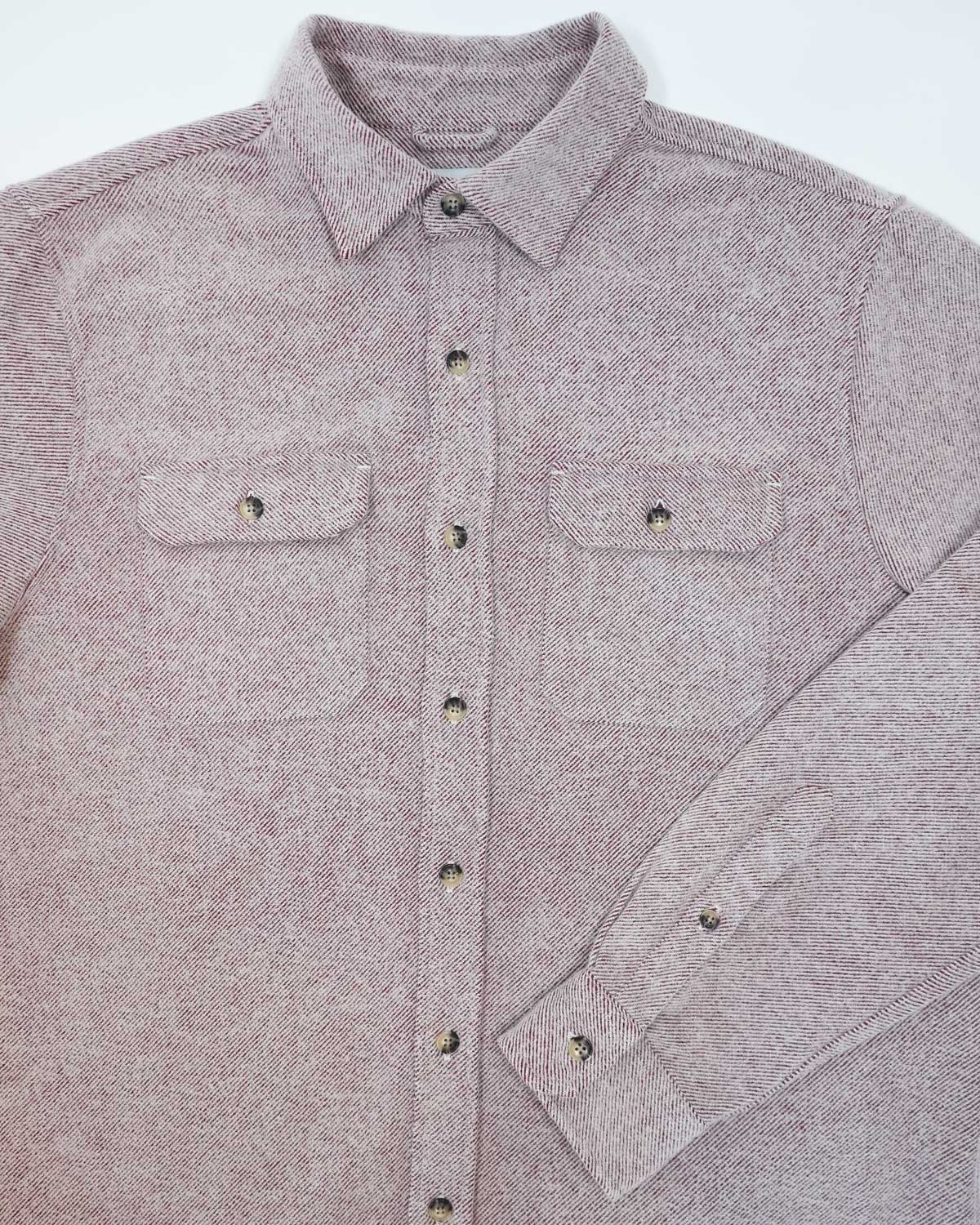 Grand Flannel Maroon Heavyweight Cotton Shirt Outdoors