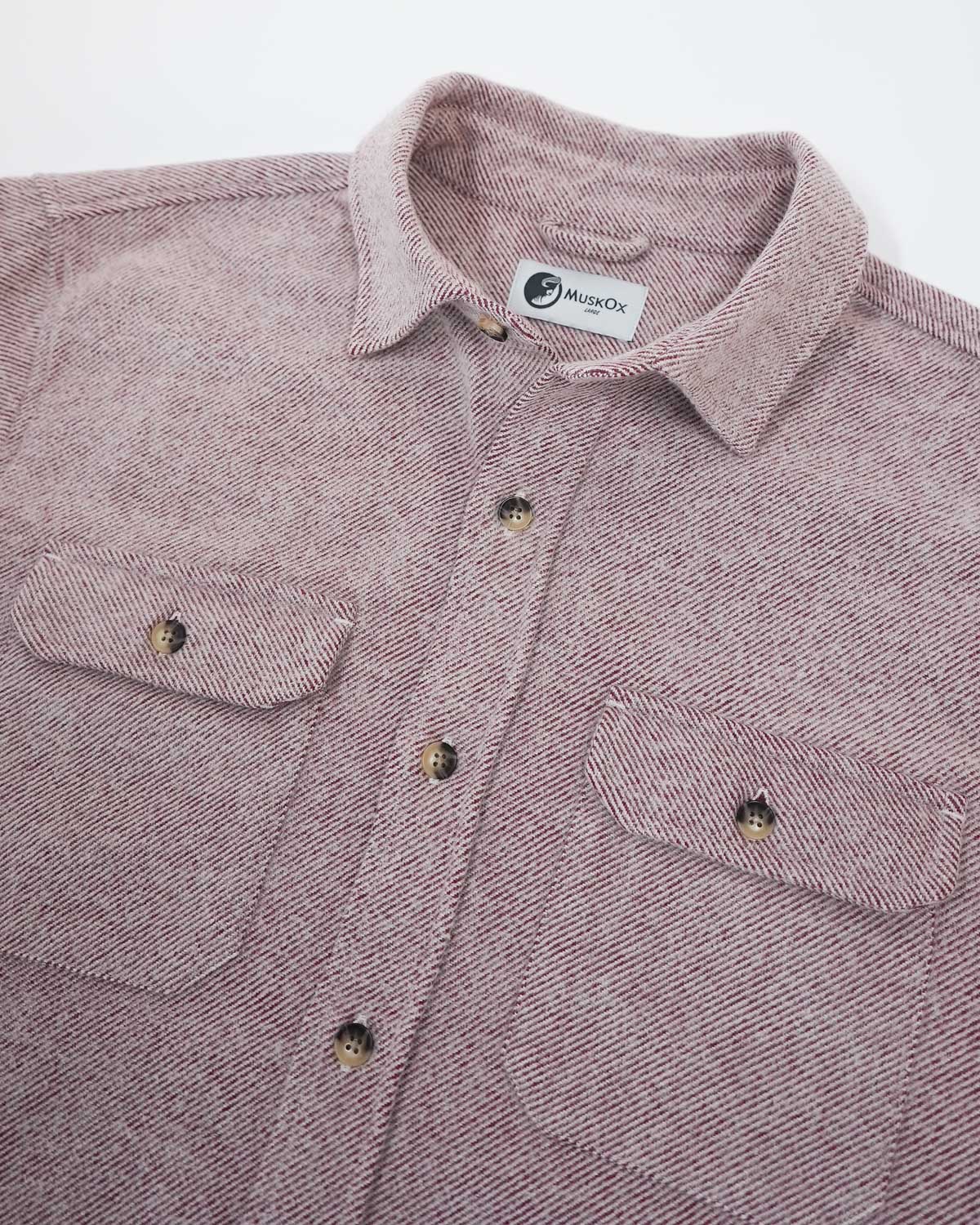 Grand Flannel Maroon Heavyweight Cotton Shirt Outdoors
