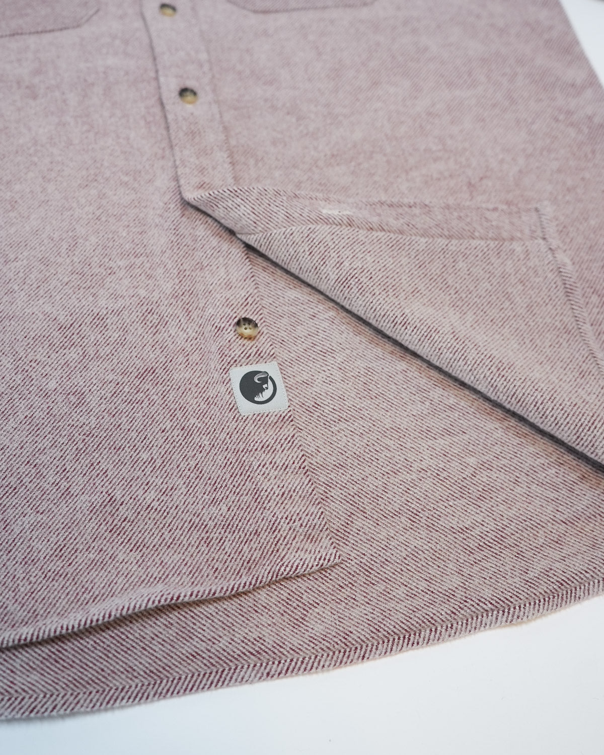 Grand Flannel Maroon Heavyweight Cotton Shirt Outdoors