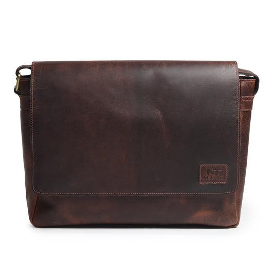 Genuine Sitka Leather Laptop Bag - Veloce - The App For Watch Collectors