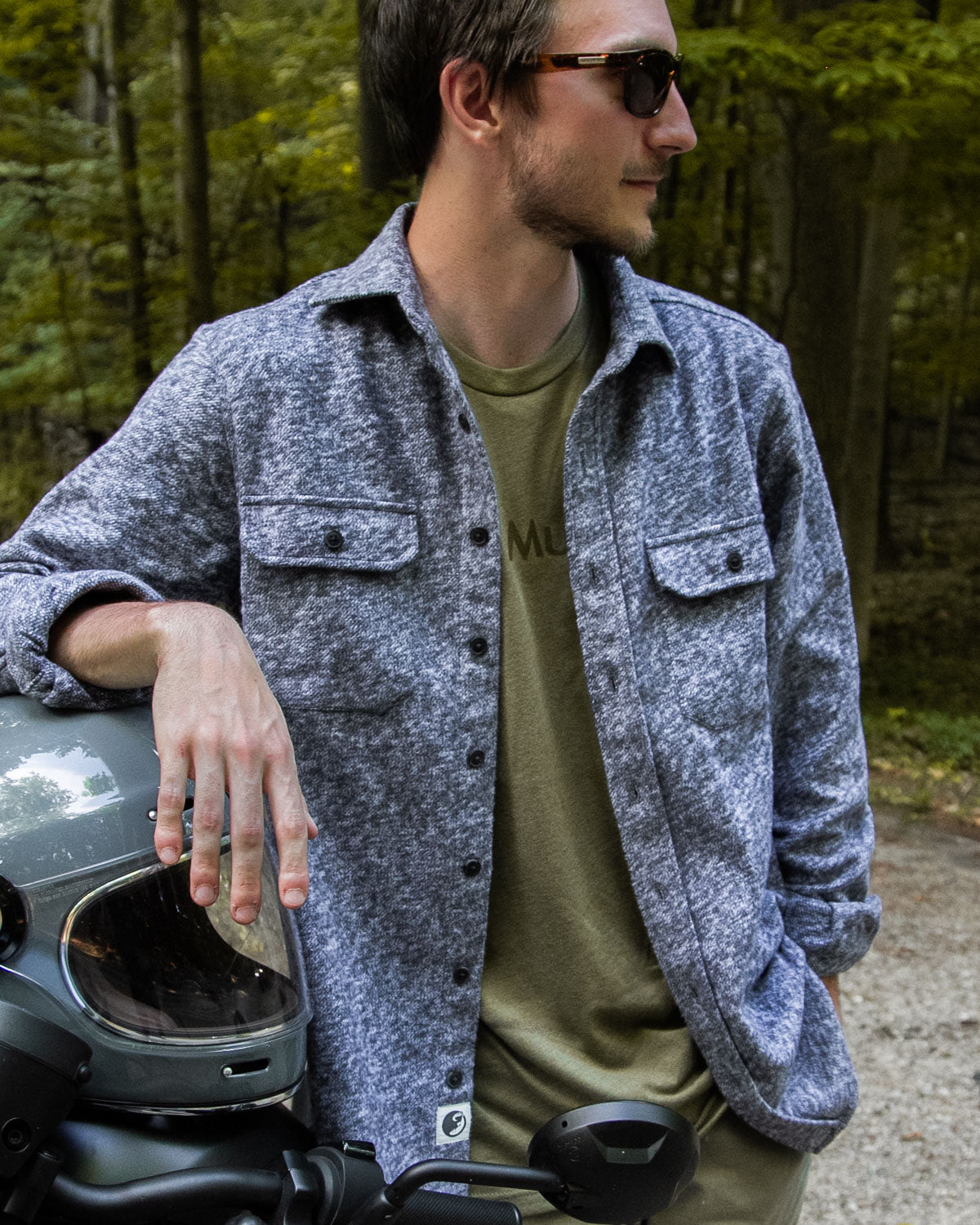 Grand Flannel Steel Grey Heavyweight Outdoor Cotton Shirt
