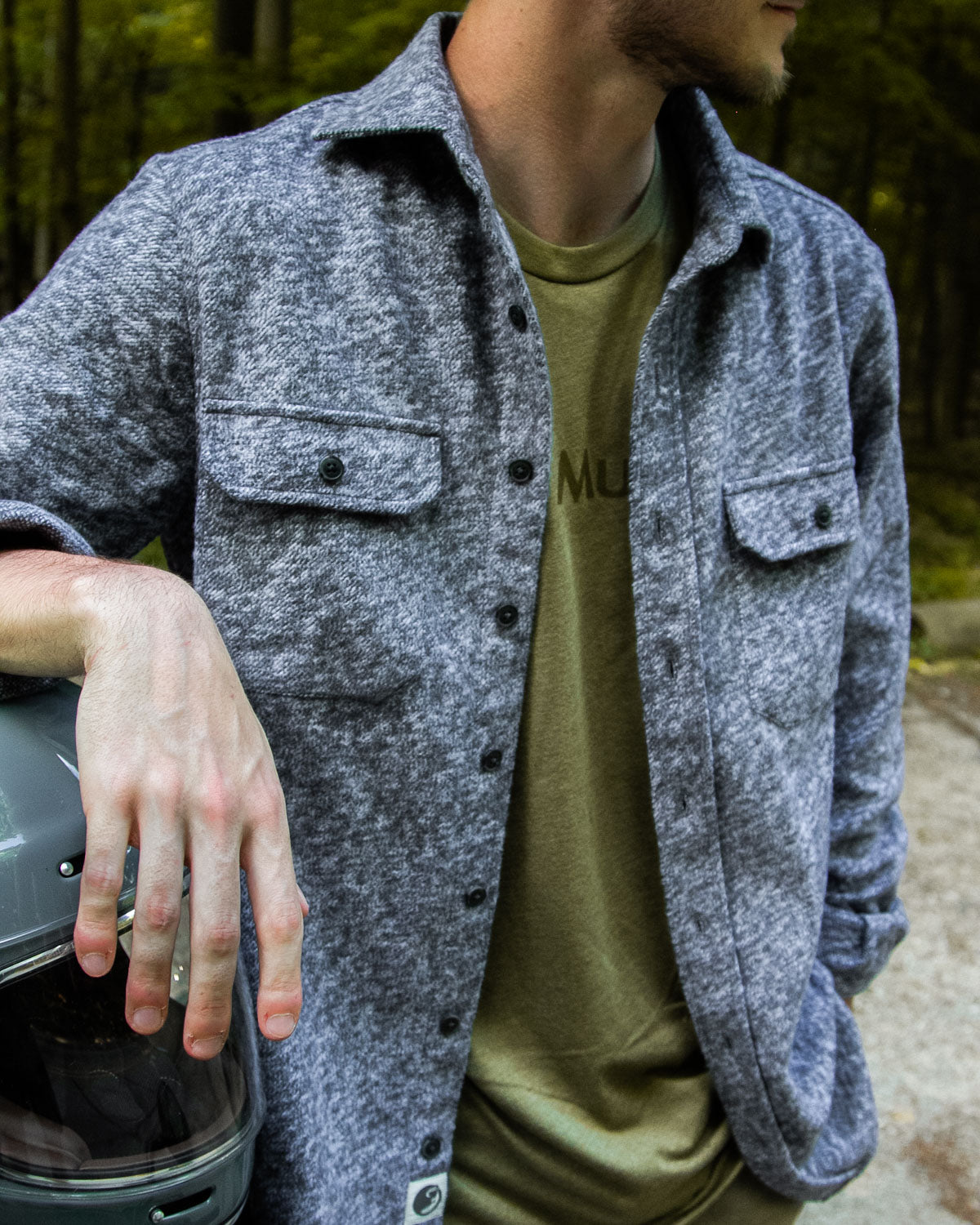 Grand Flannel Steel Grey Heavyweight Outdoor Cotton Shirt