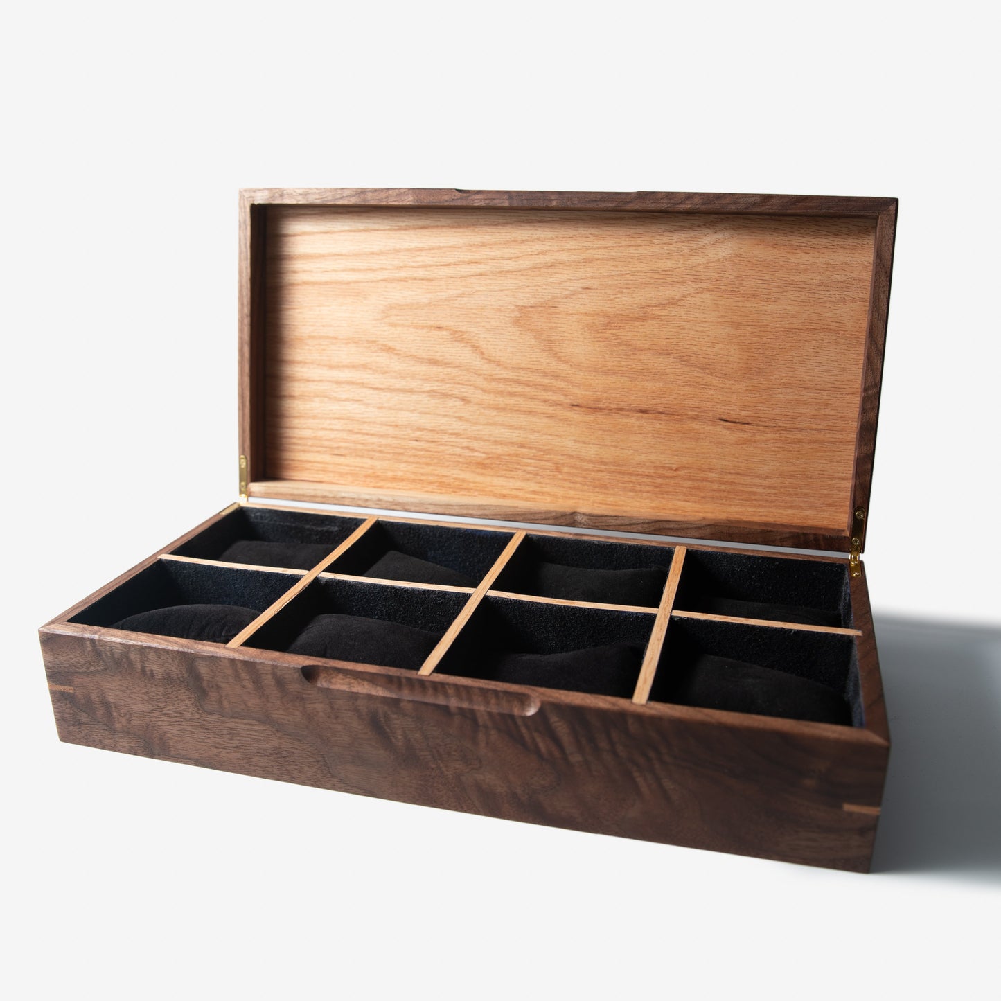 Watch Box - Black Walnut and Oak - 8 Compartments