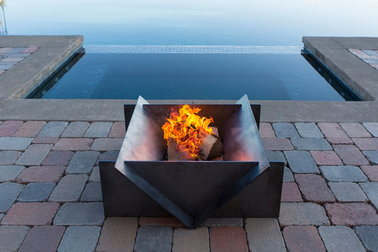 Stahl Firepit Wood Burning Raw Steel Or Black Aluminum