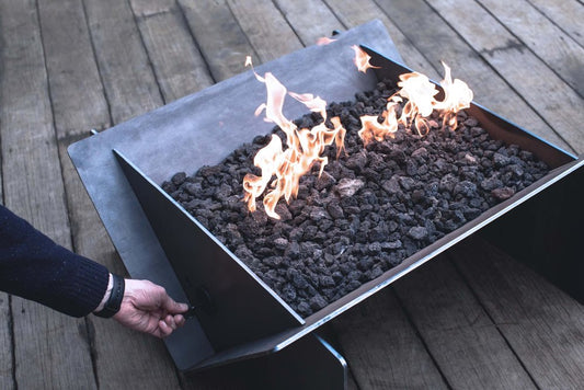 Stahl Gas Fire Pit Wood Burning or Gas Burner Compatible