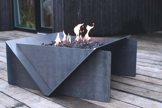 Stahl Gas Fire Pit Wood Burning or Gas Burner Compatible