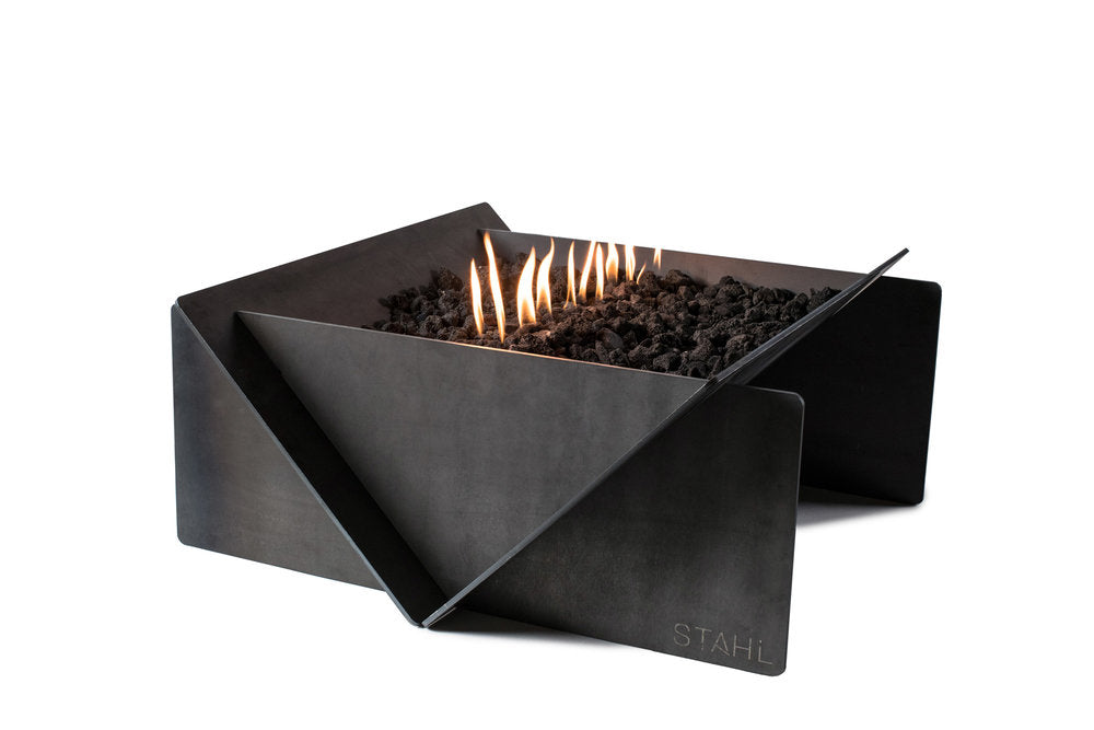 Stahl Gas Fire Pit Wood Burning or Gas Burner Compatible