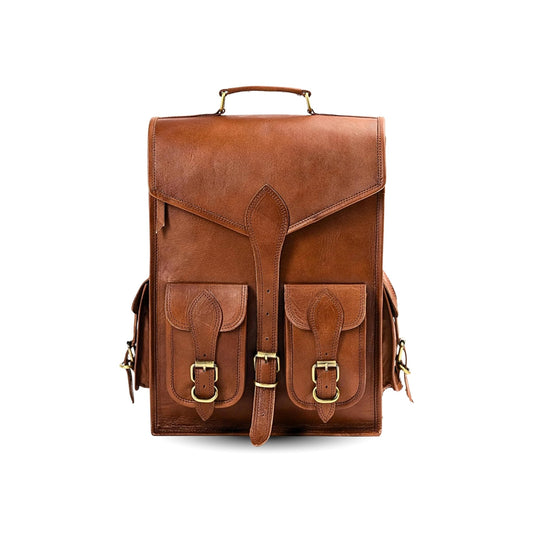 Vintage Leather Backpack Rucksack - Veloce - The App For Watch Collectors