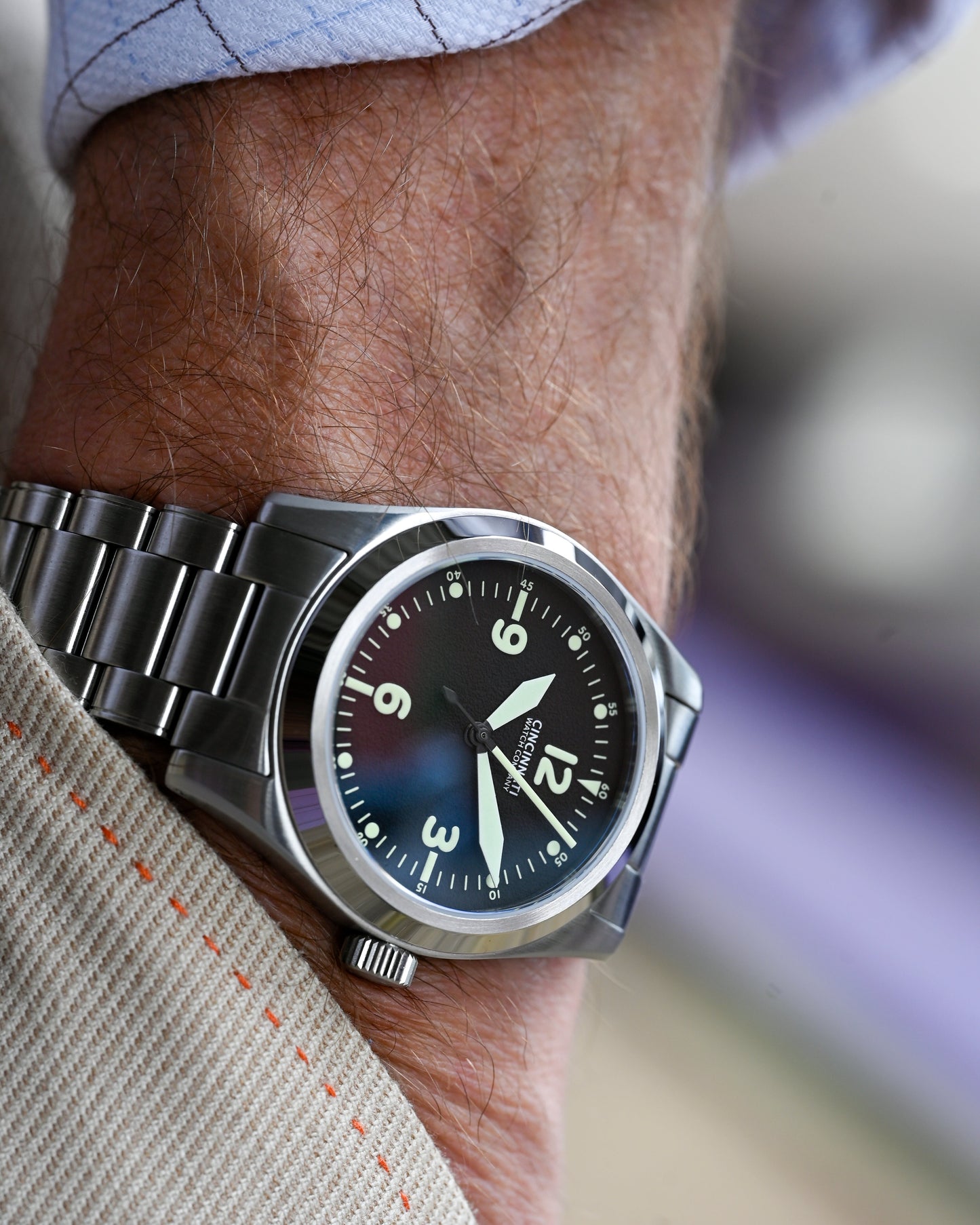 P-40 A-11 Black Mechanical Pilot Watch