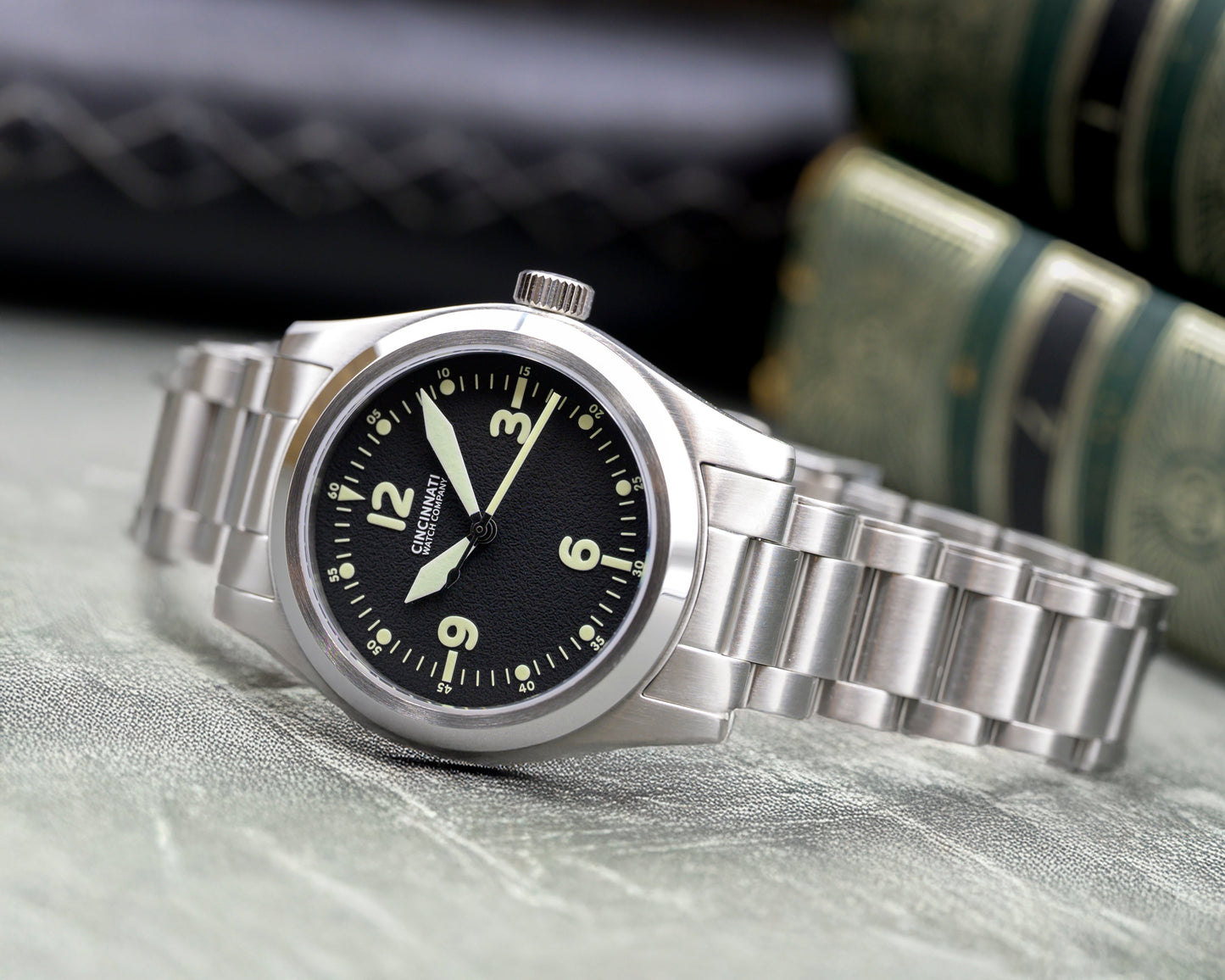 P-40 A-11 Black Mechanical Pilot Watch