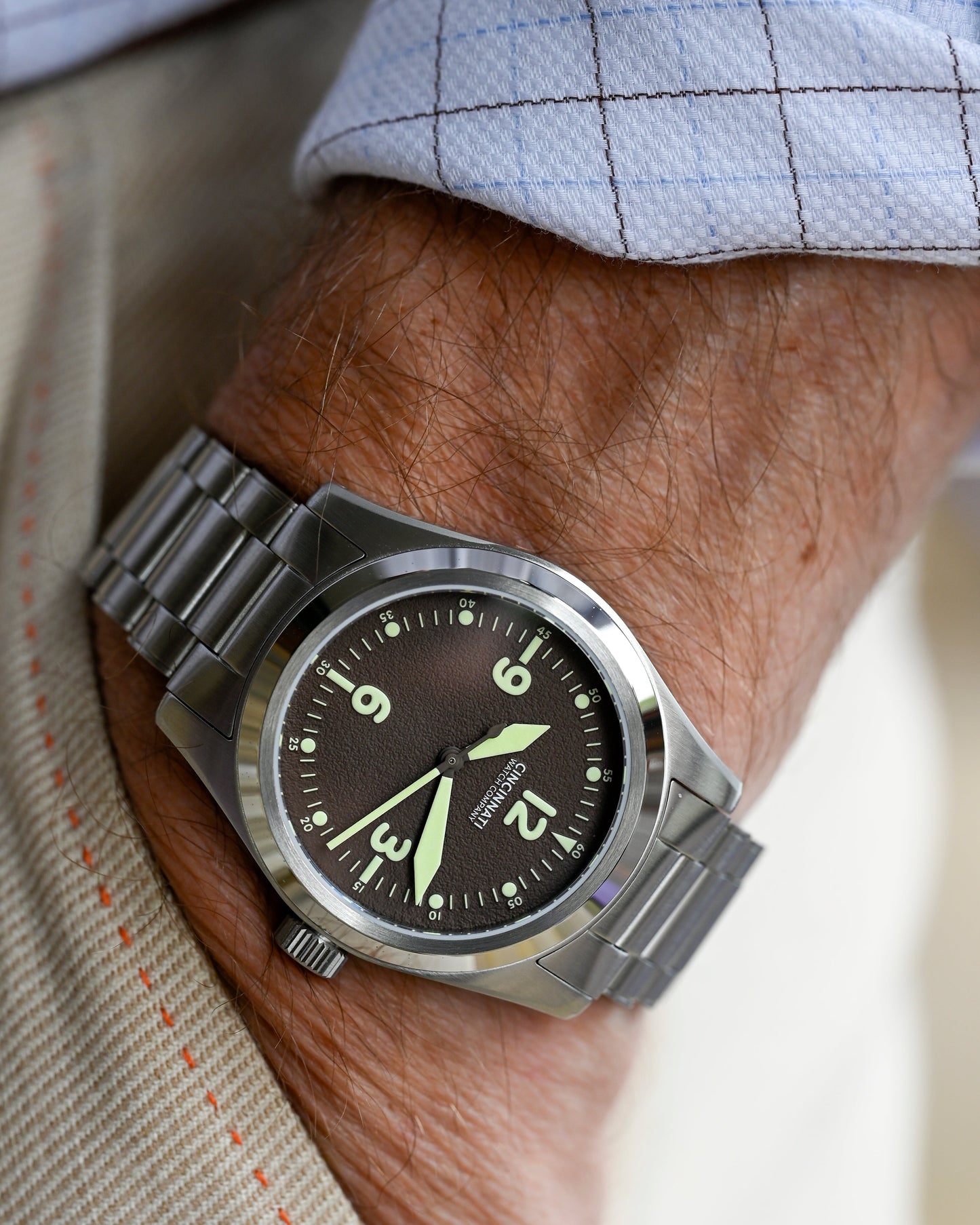 P-40 A-11 Brown Mechanical Pilot Watch