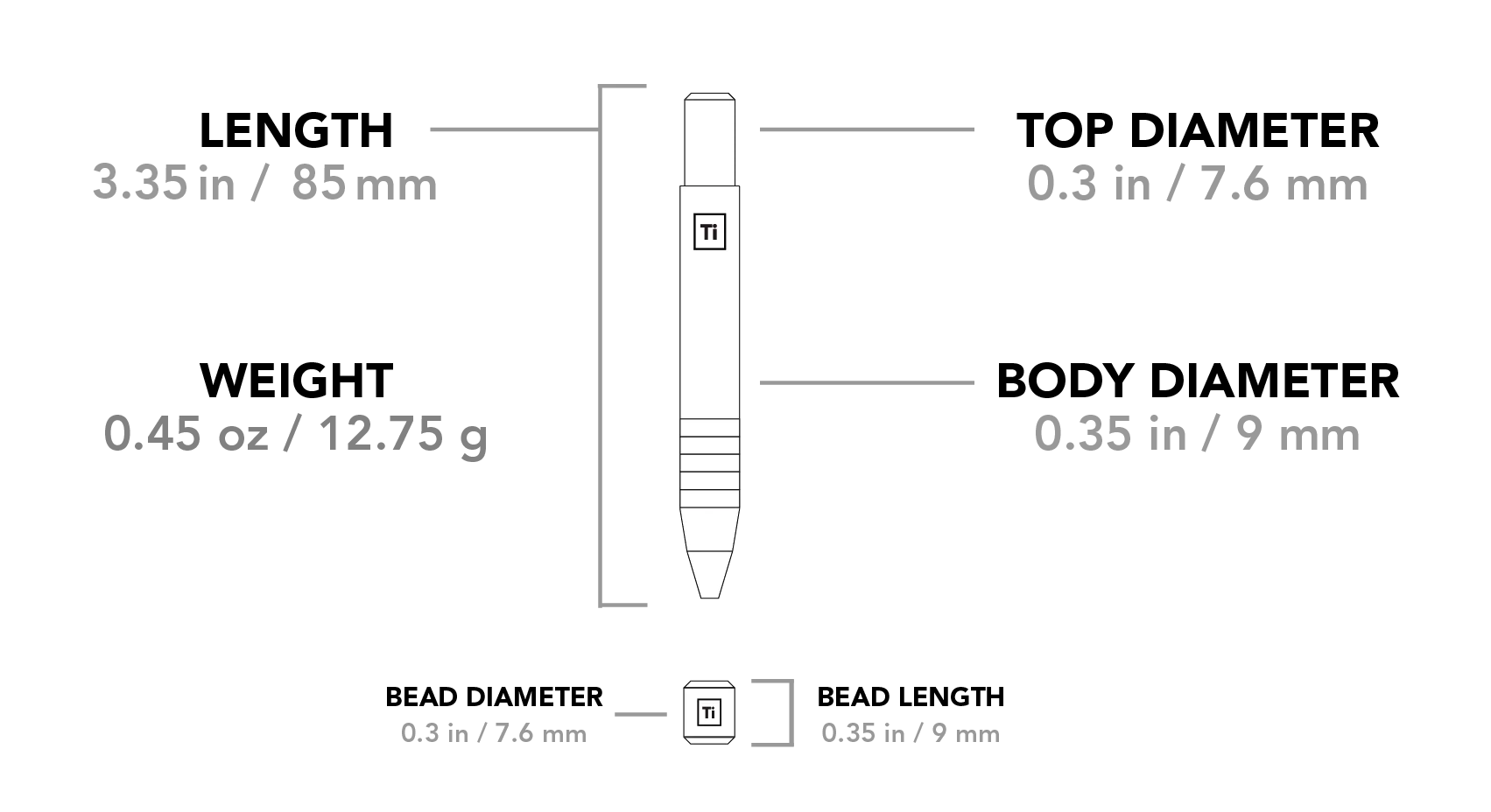 Ti Mini Pen & Brass / Copper Mini Pen by Big Idea Design LLC
