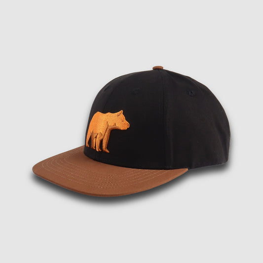 Big Bear Snapback Hat With Black Bear Embroidery Front Logo
