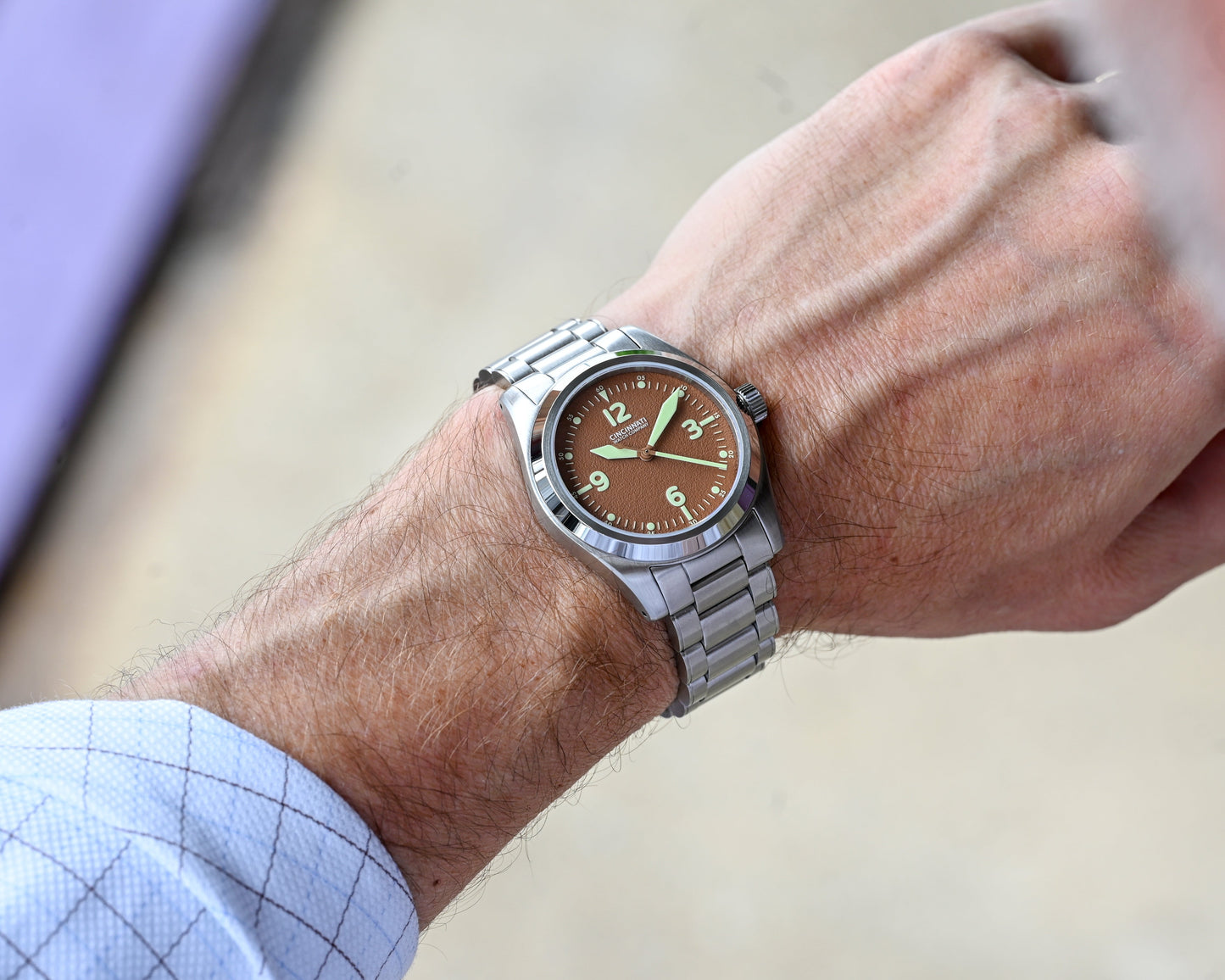 P-40 A-11 Mocha Mousse Mechanical Pilot Watch