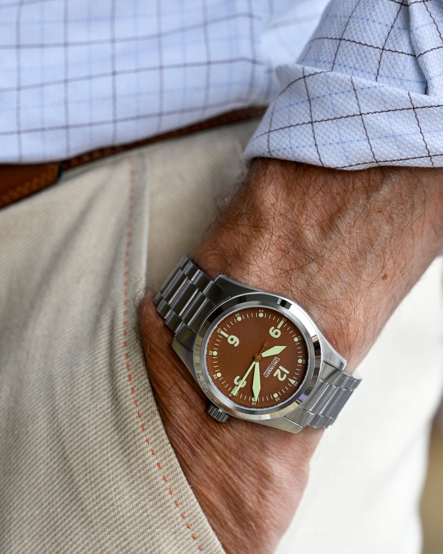 P-40 A-11 Mocha Mousse Mechanical Pilot Watch
