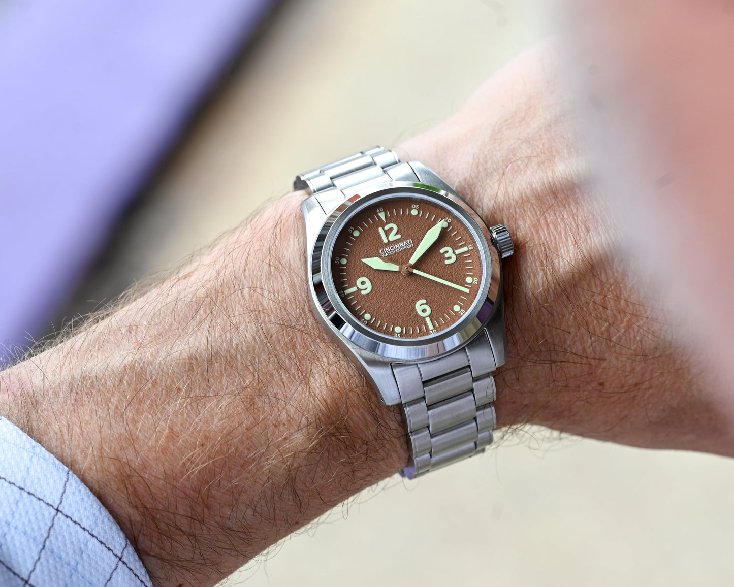P-40 A-11 Mocha Mousse Mechanical Pilot Watch
