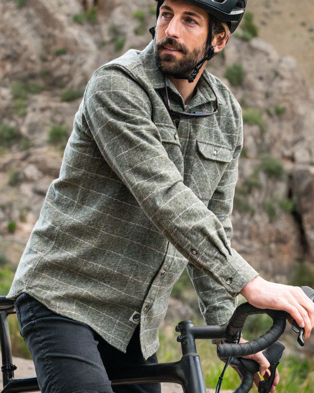 Grand Flannel Moss Green Heavyweight Cotton Shirt Classic