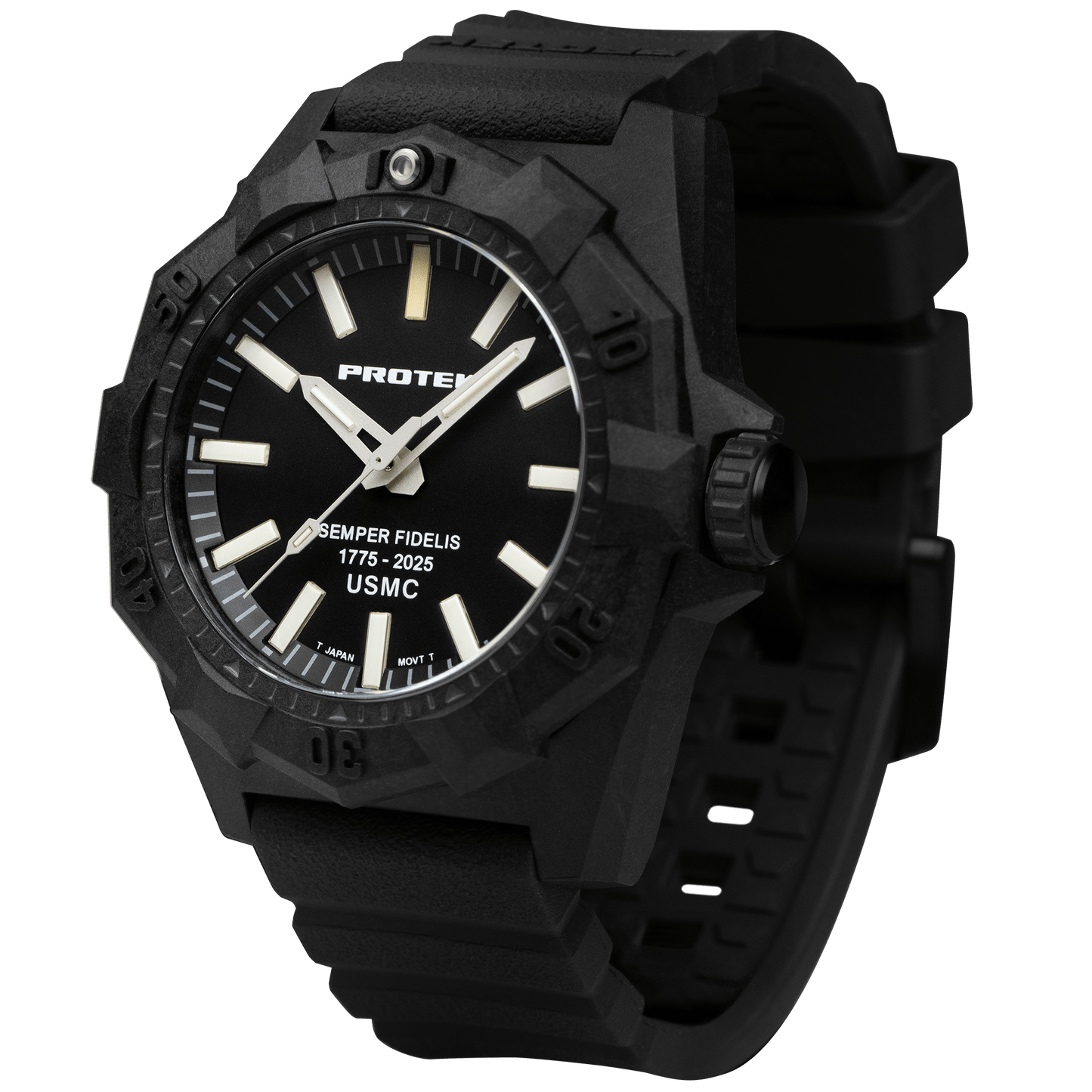 ProTek - Watch - Model PT4101SF USMC Carbon Dive - Veloce - The App For Watch Collectors