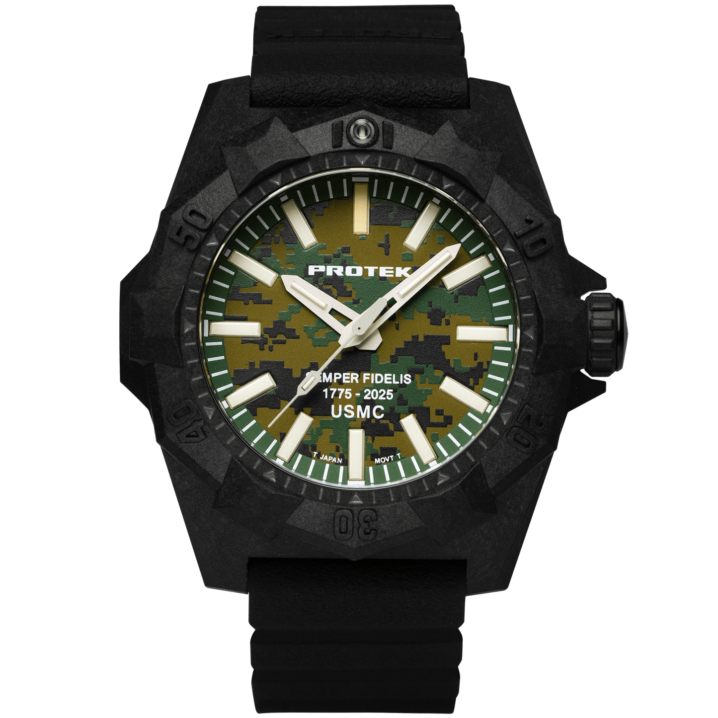 ProTek - Watch - Model PT4105SFC USMC Carbon Dive - Veloce - The App For Watch Collectors