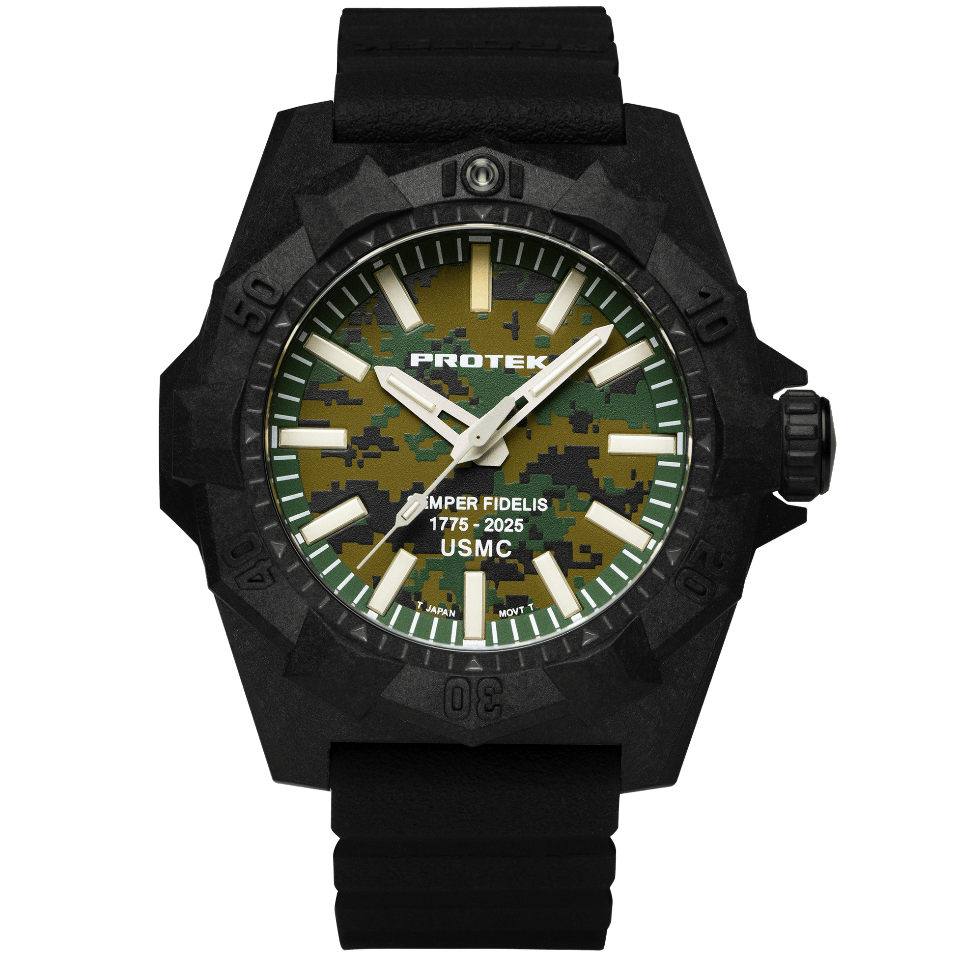 ProTek - Watch - Model PT4105SFC USMC Carbon Dive - Veloce - The App For Watch Collectors
