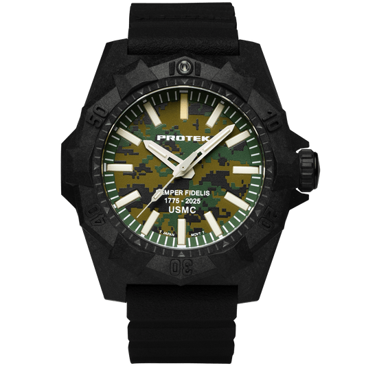 ProTek - Watch - Model PT4105SFC USMC Carbon Dive - Veloce - The App For Watch Collectors