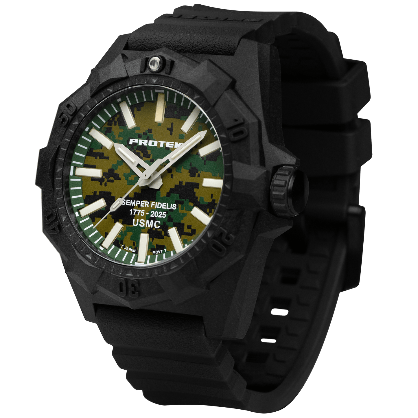 ProTek - Watch - Model PT4105SFC USMC Carbon Dive - Veloce - The App For Watch Collectors