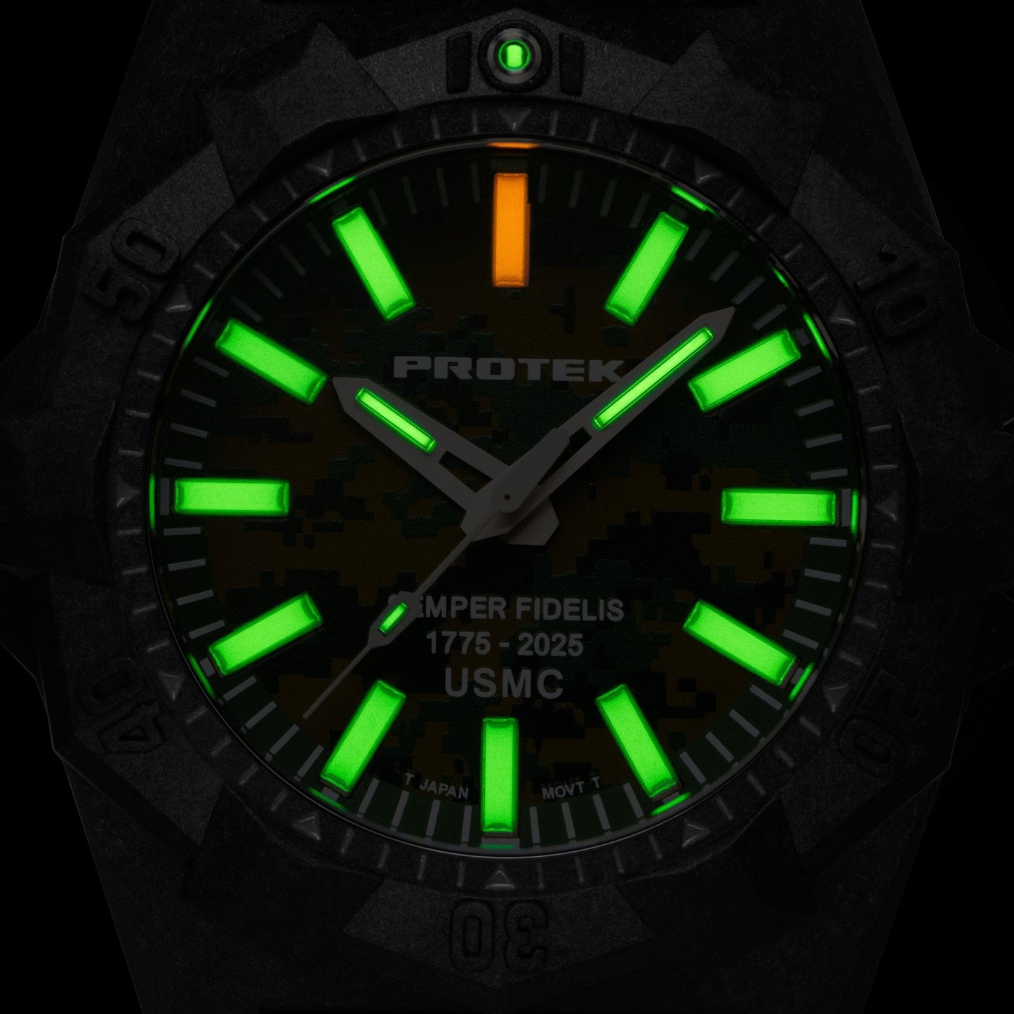 ProTek - Watch - Model PT4101SF USMC Carbon Dive - Veloce - The App For Watch Collectors