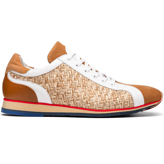 Ripi Calfskin Hand Weave Sneaker Brown Italian Made