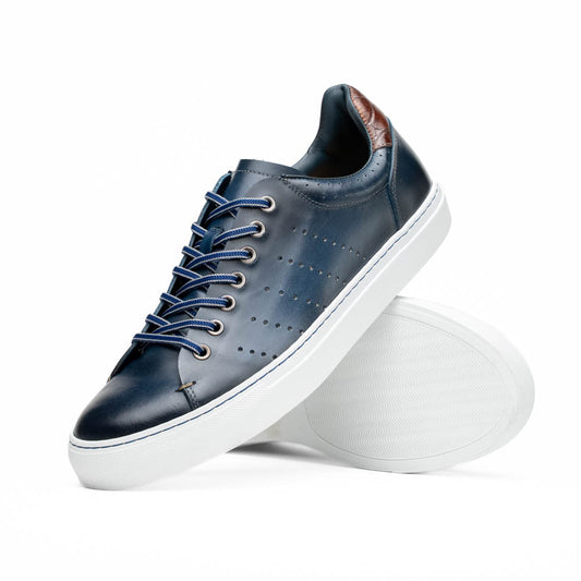 Russo Burnished Italian Calfskin Navy Shoes 65 201 NVY