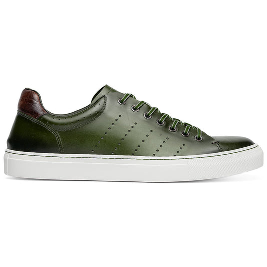 Russo Burnished Olive Italian Calfskin Shoes Handmade