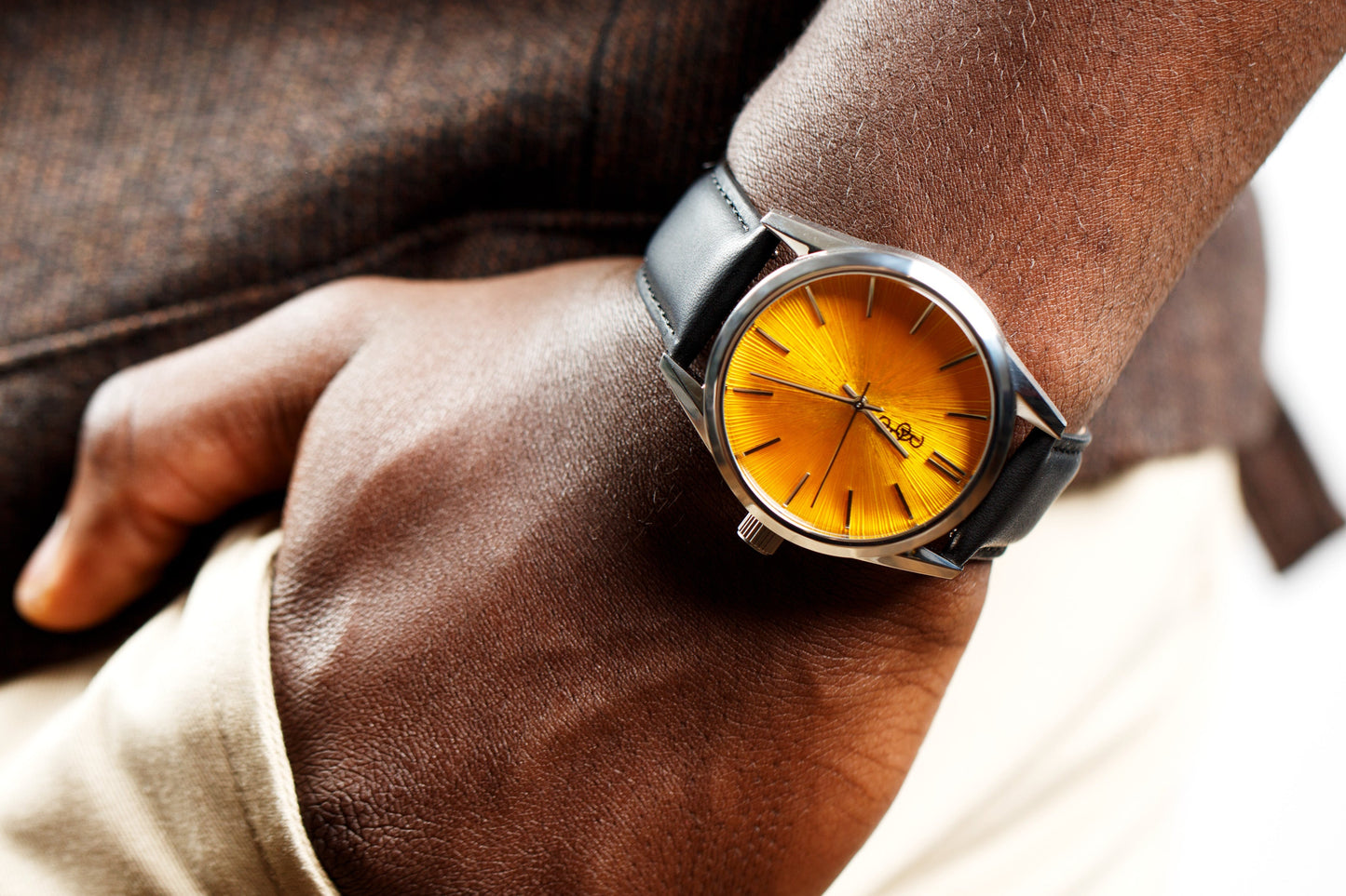 Yellow Sunburst Watch. The Beyond Boring Watch Co.